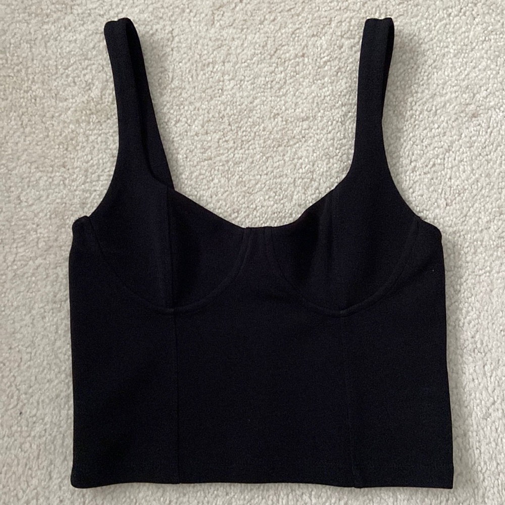 Black Zara crop top